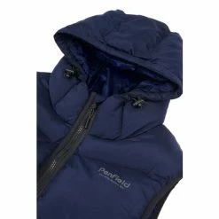 Penfield Blue Script Angled Quilt Ripstop Hooded Puffer Gilet -Penfield Shop unnamed file 1006