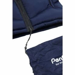 Penfield Blue Script Angled Quilt Ripstop Hooded Puffer Gilet -Penfield Shop unnamed file 1007