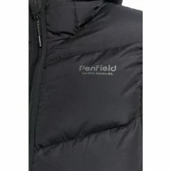 Penfield Black Script Angled Quilt Ripstop Hooded Puffer Gilet -Penfield Shop unnamed file 1015
