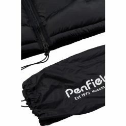 Penfield Black Script Angled Quilt Ripstop Hooded Puffer Gilet -Penfield Shop unnamed file 1017