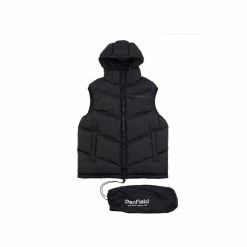 Penfield Black Script Angled Quilt Ripstop Hooded Puffer Gilet -Penfield Shop unnamed file 1019