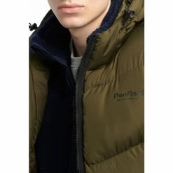 Penfield Green Script Angled Quilt Ripstop Hooded Puffer Gilet -Penfield Shop unnamed file 1037