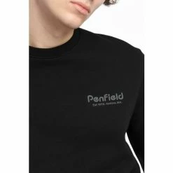 Penfield Black Hudson Script Crew Neck Long-Sleeved Sweater -Penfield Shop unnamed file 126