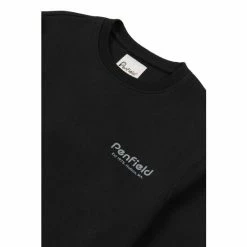 Penfield Black Hudson Script Crew Neck Long-Sleeved Sweater -Penfield Shop unnamed file 129