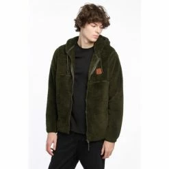 Penfield Green Teddy Zip Through Sweatshirt