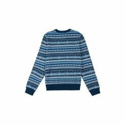 Penfield Blue Geo Jacquard Knit Crew Jumper -Penfield Shop unnamed file 1369