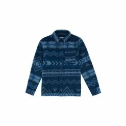 Penfield Blue Geo Brushed Shirt