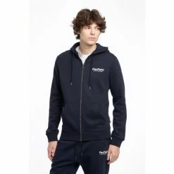 Penfield Blue Hudson Script Zip Thru Hooded Sweatshirt -Penfield Shop unnamed file 161