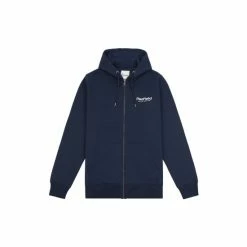 Penfield Blue Hudson Script Zip Thru Hooded Sweatshirt -Penfield Shop unnamed file 162