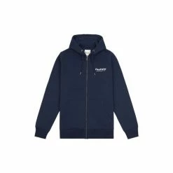 Penfield Blue Hudson Script Zip Thru Hooded Sweatshirt -Penfield Shop unnamed file 165