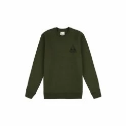 Penfield Green Triangle Mountain Back Graphic Crew Sweatshirt