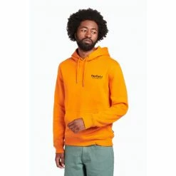 Penfield Orange Hudson Script Hooded Sweatshirt