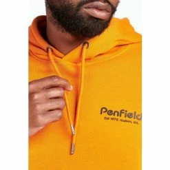 Penfield Orange Hudson Script Hooded Sweatshirt -Penfield Shop unnamed file 209