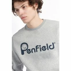 Penfield Grey Bear Chest Print Crew Sweatshirt -Penfield Shop unnamed file 216