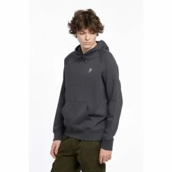 Penfield Grey Bear Chest Badge Hooded Sweatshirt