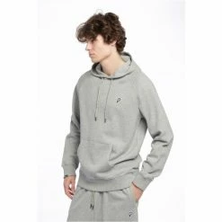 Penfield Grey Bear Chest Badge Hooded Sweatshirt