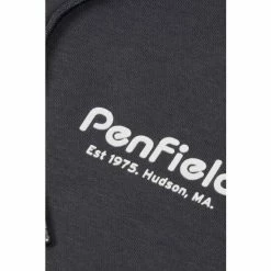 Penfield Grey Hudson Script Zip Thru Hooded Sweatshirt -Penfield Shop unnamed file 289