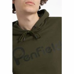 Penfield Green Bear Chest Print Hooded Sweatshirt -Penfield Shop unnamed file 307