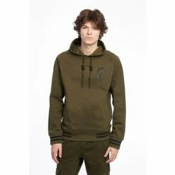 Penfield Green Bear Chest Print Hooded Sweatshirt