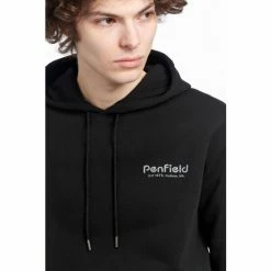 Penfield Black Hudson Script Hooded Sweatshirt -Penfield Shop unnamed file 342