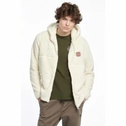 Penfield White Teddy Zip Through Sweatshirt