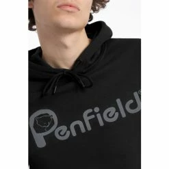 Penfield Black Bear Chest Print Hooded Sweatshirt -Penfield Shop unnamed file 356