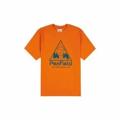 Penfield Orange Triangle Mountain Graphic Short-Sleeved T-Shirt -Penfield Shop unnamed file 458
