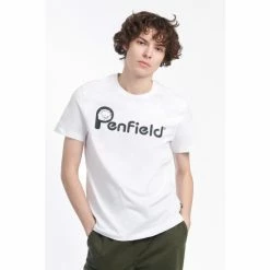 Penfield Bear Chest White Print T-Shirt