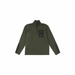 Penfield Green Woven Trim Sweatshirt