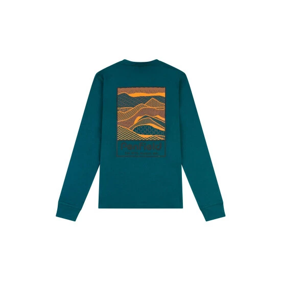 Penfield Blue Sketch Mountain Back Graphic Long-Sleeved T-Shirt 2 Penfield Blue Sketch Mountain Back Graphic Long-Sleeved T-Shirt - Image 2