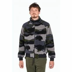 Penfield Abstract Mountain Borg Black Zip Through Sweatshirt
