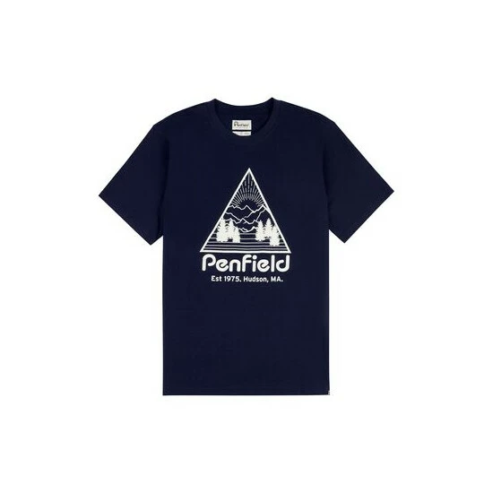Penfield Blue Triangle Mountain Graphic Short-Sleeved T-Shirt 4 Penfield Blue Triangle Mountain Graphic Short-Sleeved T-Shirt - Image 4