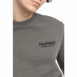 Penfield Grey Hudson Script Crew Neck Long-Sleeved Sweater -Penfield Shop unnamed file 68