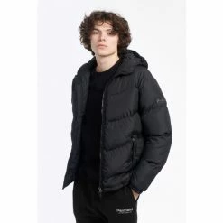 Penfield Script Angled Quilt Ripstop Hooded Puffer Coat
