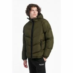 Penfield Script Angled Quilt Ripstop Hooded Puffer Coat