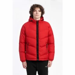 Penfield Script Angled Quilt Ripstop Hooded Puffer Coat