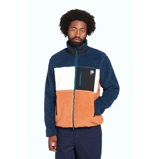 Penfield Colour Block Borg Zip Thru Coat 1 Penfield Colour Block Borg Zip Thru Coat