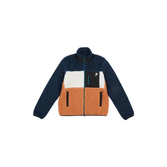 Penfield Colour Block Borg Zip Thru Coat 4 Penfield Colour Block Borg Zip Thru Coat - Image 4
