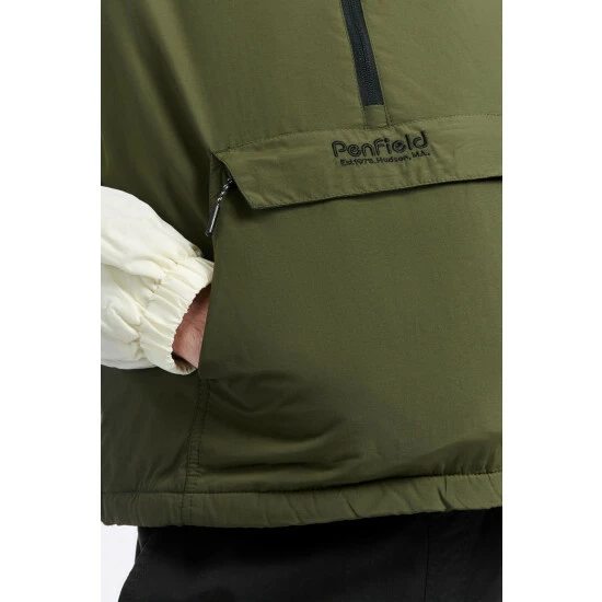 Penfield Green Script Overhead Raglan Colour Block Windcheater 4 Penfield Green Script Overhead Raglan Colour Block Windcheater - Image 4